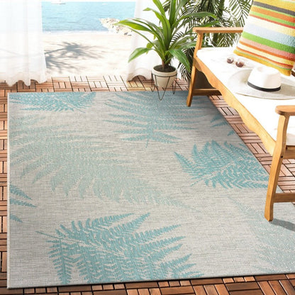 8' X 10' Gray Indoor Outdoor Area Rug