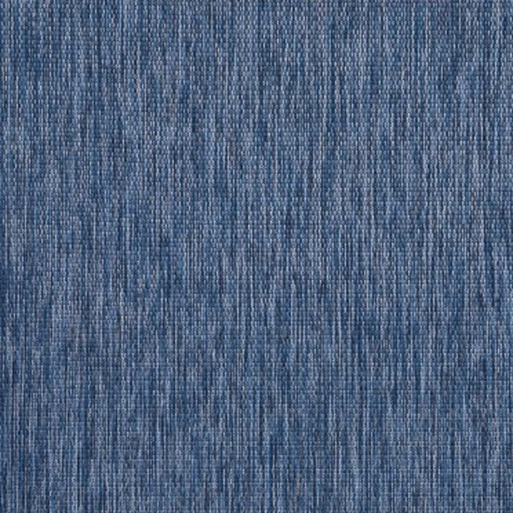 8' X 9' Blue and Natural Nautical Anchor Indoor Outdoor Area Rug