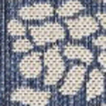 5' X 7' Blue And Gray Indoor Outdoor Area Rug