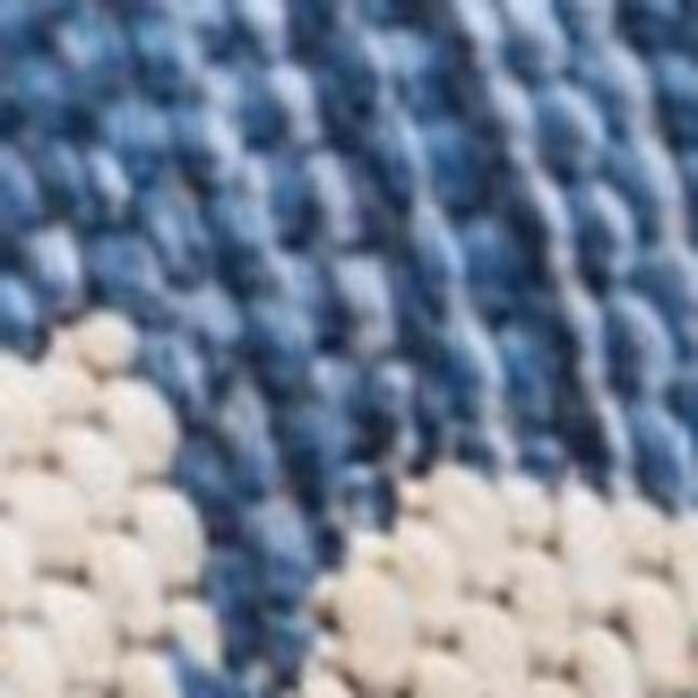 8' Blue And Gray Round Indoor Outdoor Area Rug