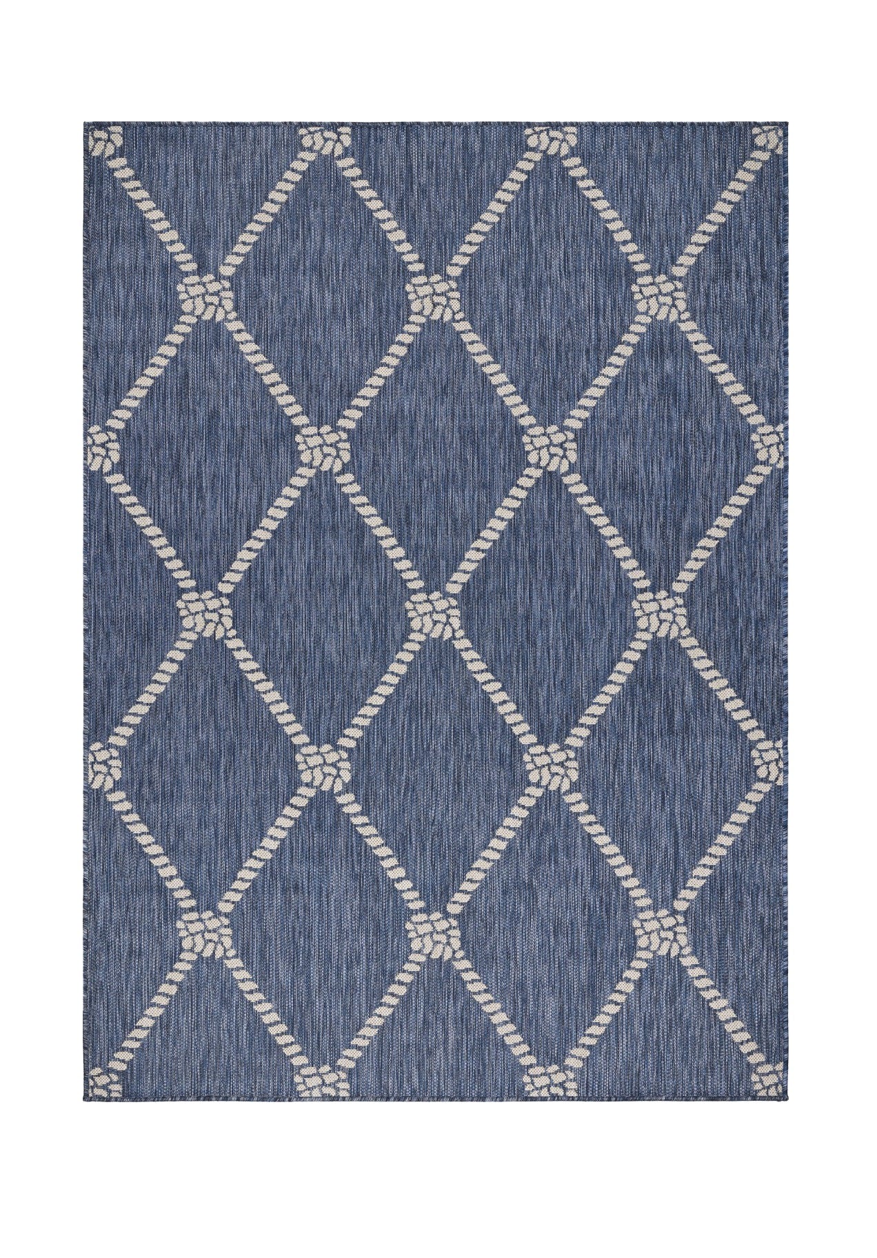 8' X 10' Blue And Gray Indoor Outdoor Area Rug