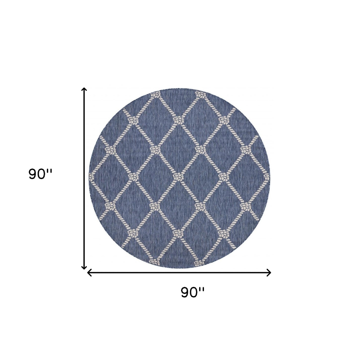 8' X 10' Blue And Gray Indoor Outdoor Area Rug