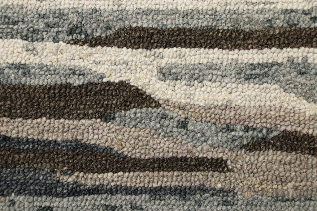 4' Round Brown and Gray Camouflage Area Rug