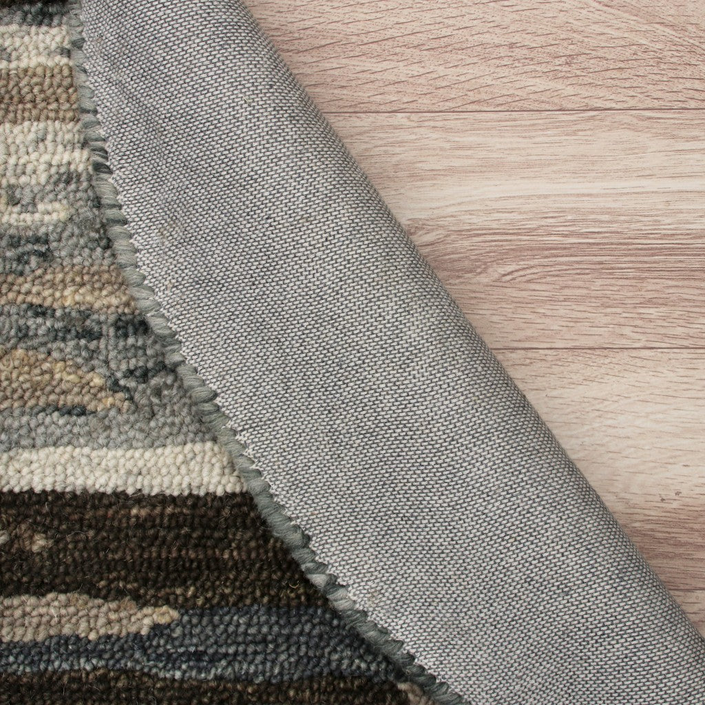 4' Round Brown and Gray Camouflage Area Rug