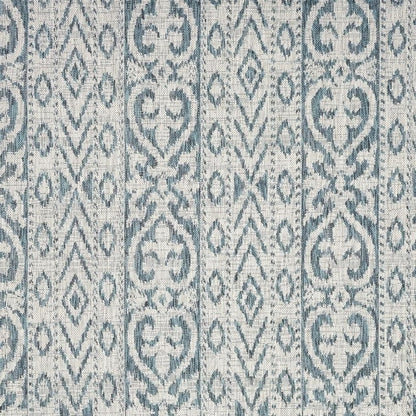 5' X 8' Blue And White Indoor Outdoor Area Rug