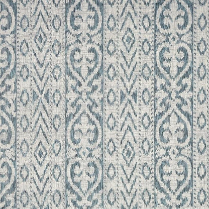 5' X 8' Blue And White Indoor Outdoor Area Rug