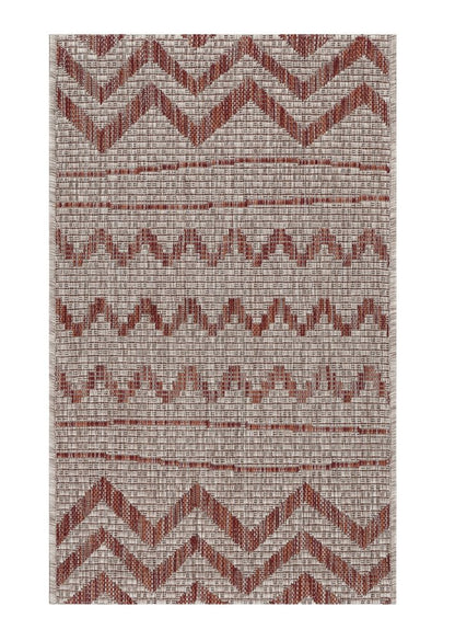 5' X 8' Beige Indoor Outdoor Area Rug