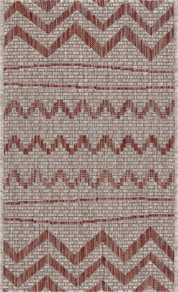 5' X 8' Beige Indoor Outdoor Area Rug