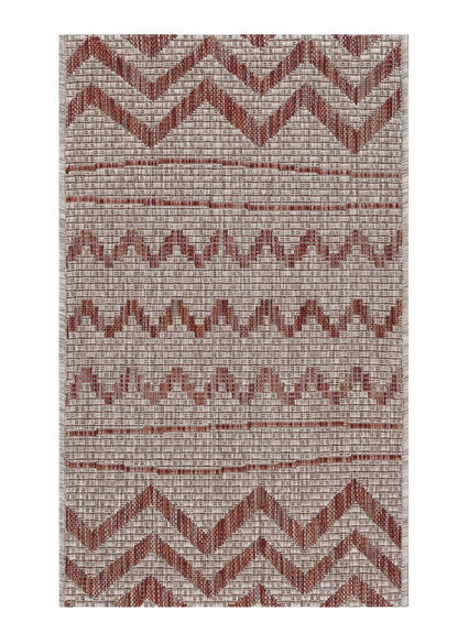 5' X 8' Beige Indoor Outdoor Area Rug