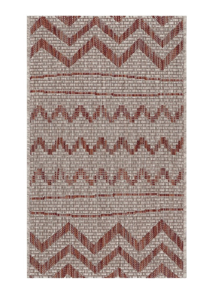 5' X 8' Beige Indoor Outdoor Area Rug