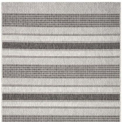 8' X 10' Gray And Black Indoor Outdoor Area Rug