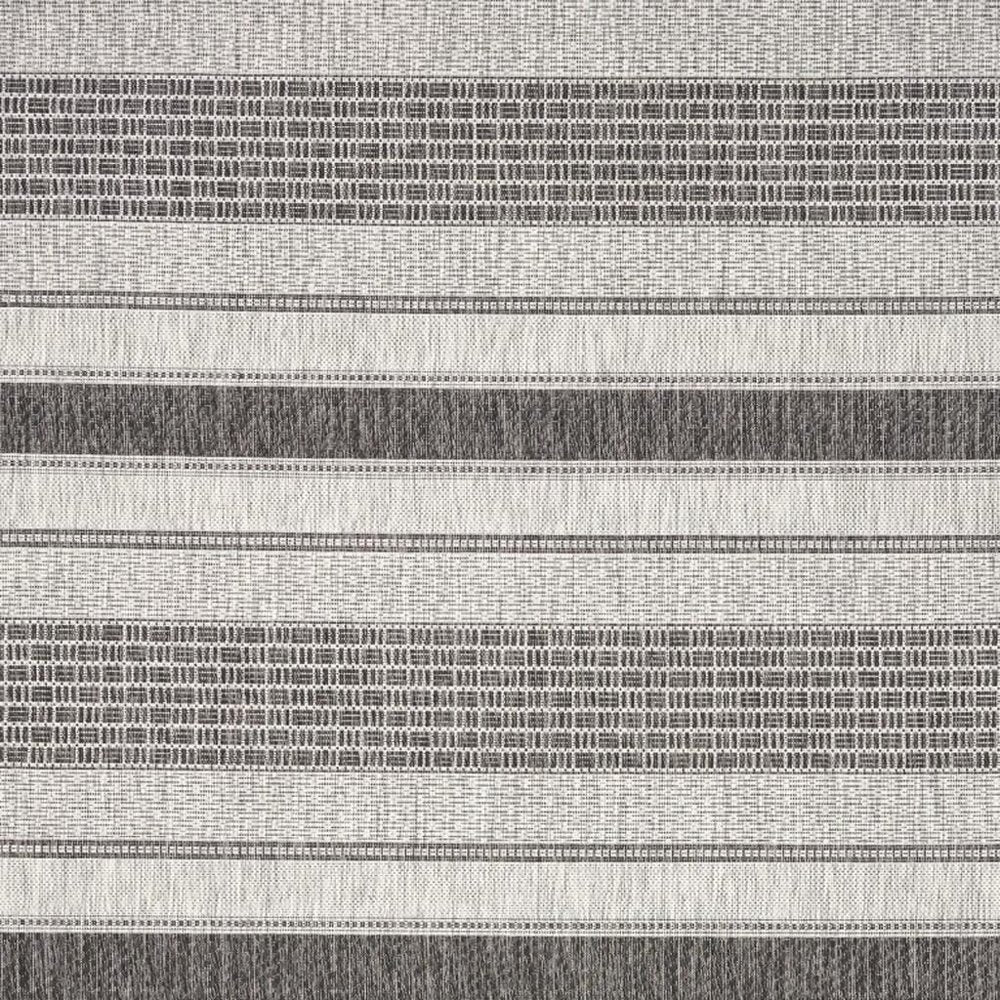 8' X 10' Gray And Black Indoor Outdoor Area Rug