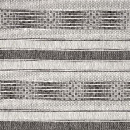 8' X 10' Gray And Black Indoor Outdoor Area Rug
