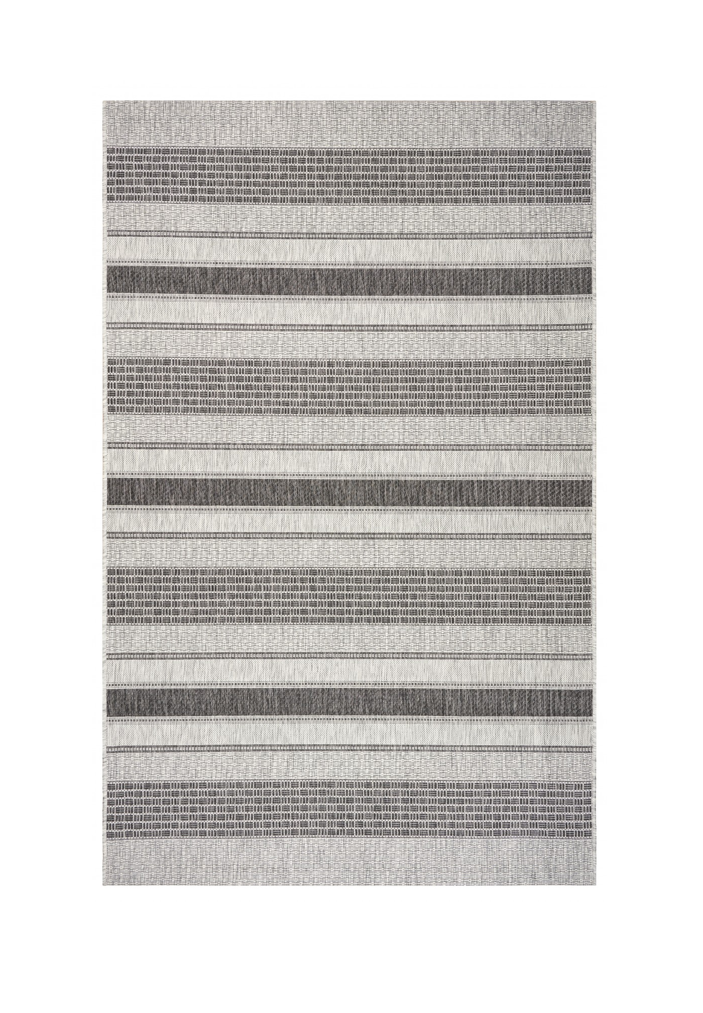 2' X 3' Gray And Black Indoor Outdoor Area Rug