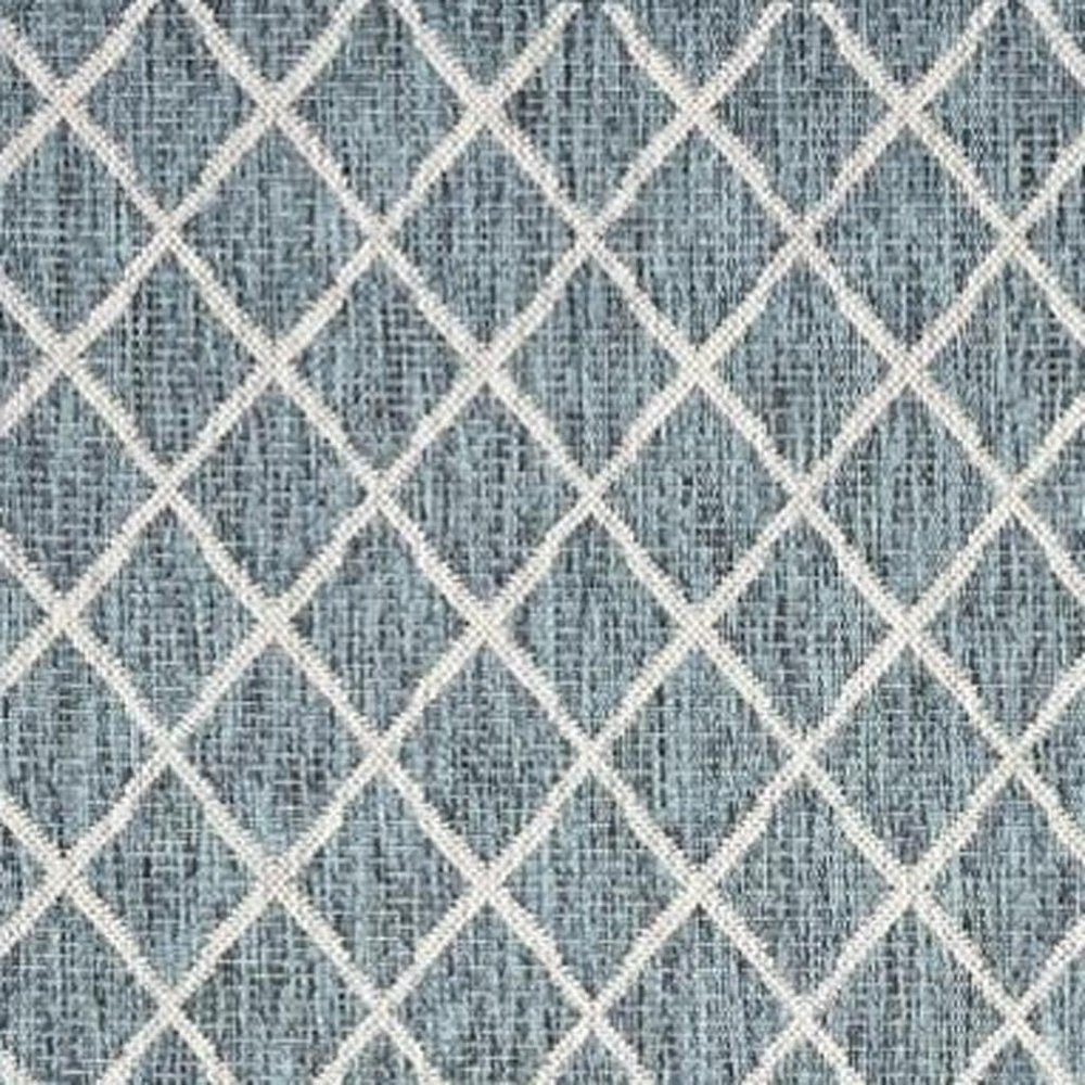 5' X 8' Blue And Gray Indoor Outdoor Area Rug