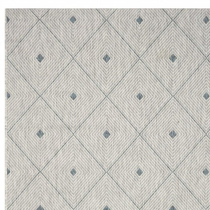 2' X 3' Blue And Gray Indoor Outdoor Area Rug