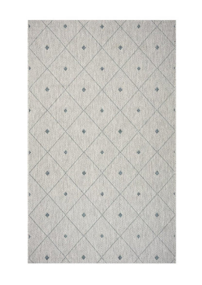 2' X 3' Blue And Gray Indoor Outdoor Area Rug
