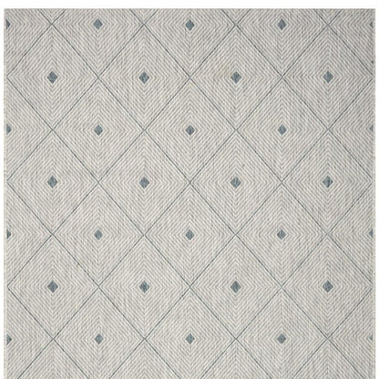 5' X 8' Blue And Gray Indoor Outdoor Area Rug