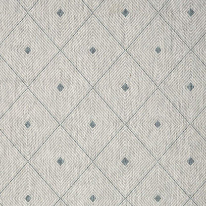 8' X 10' Blue And Gray Indoor Outdoor Area Rug