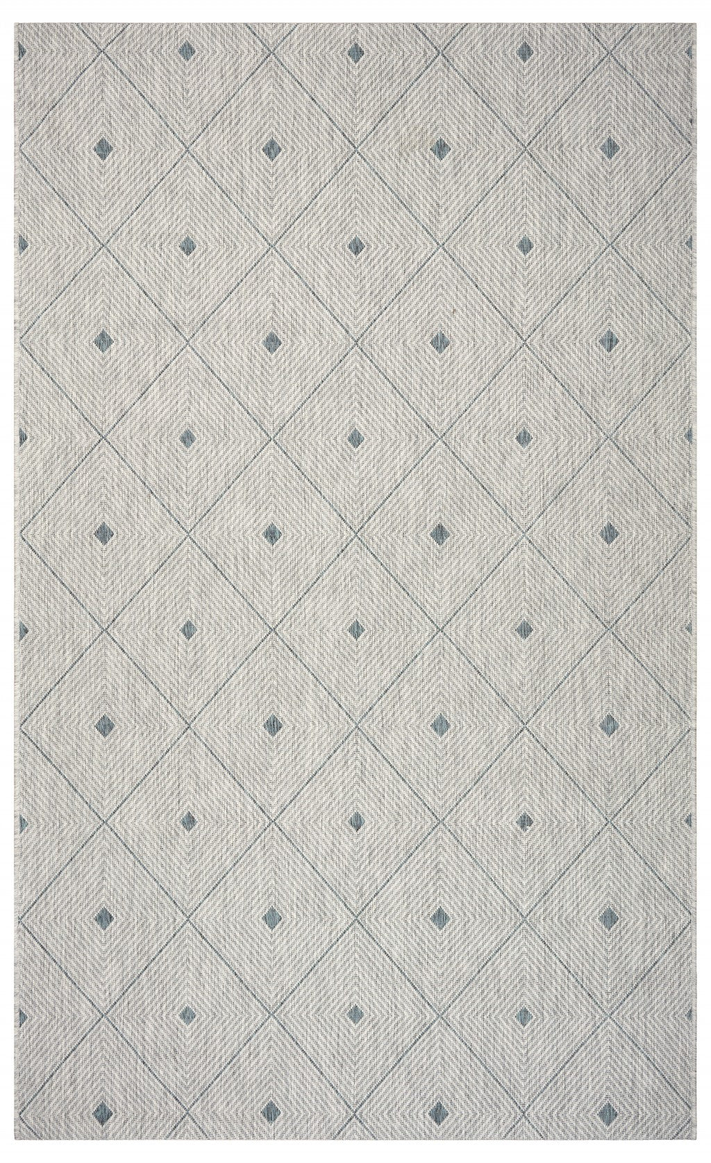 2' X 3' Blue And Gray Indoor Outdoor Area Rug