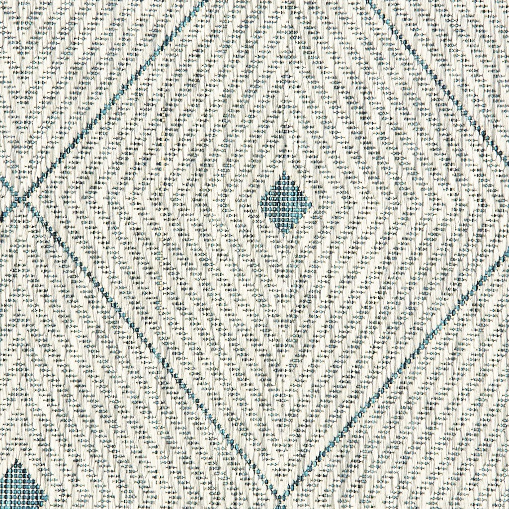 2' X 3' Blue And Gray Indoor Outdoor Area Rug