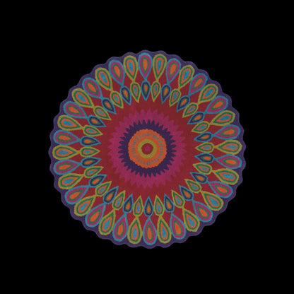 5' Pink Wool Hand Tufted Round Rug