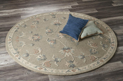 7' X 9' Blue And Silver Wool Hand Tufted Area Rug
