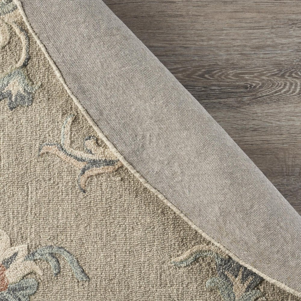 7' X 9' Blue And Silver Wool Hand Tufted Area Rug
