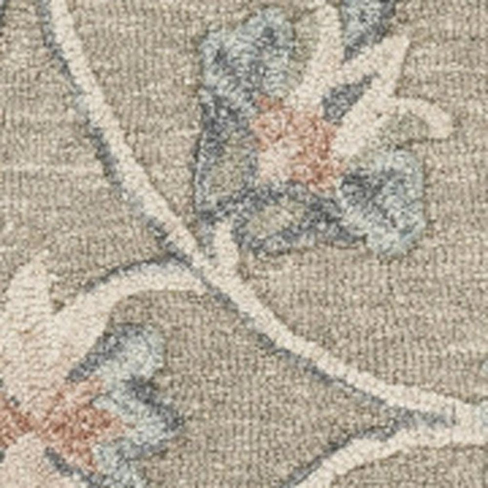 7' X 9' Gray Wool Hand Tufted Area Rug