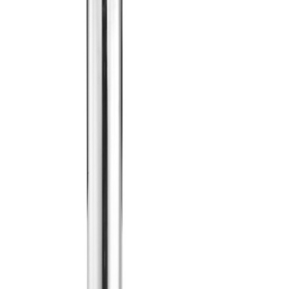 26" Brown and Silver Rounded Stainless Steel Bar Table