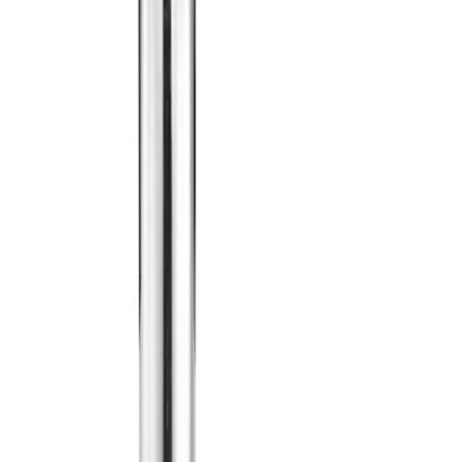 26" Brown and Silver Rounded Stainless Steel Bar Table