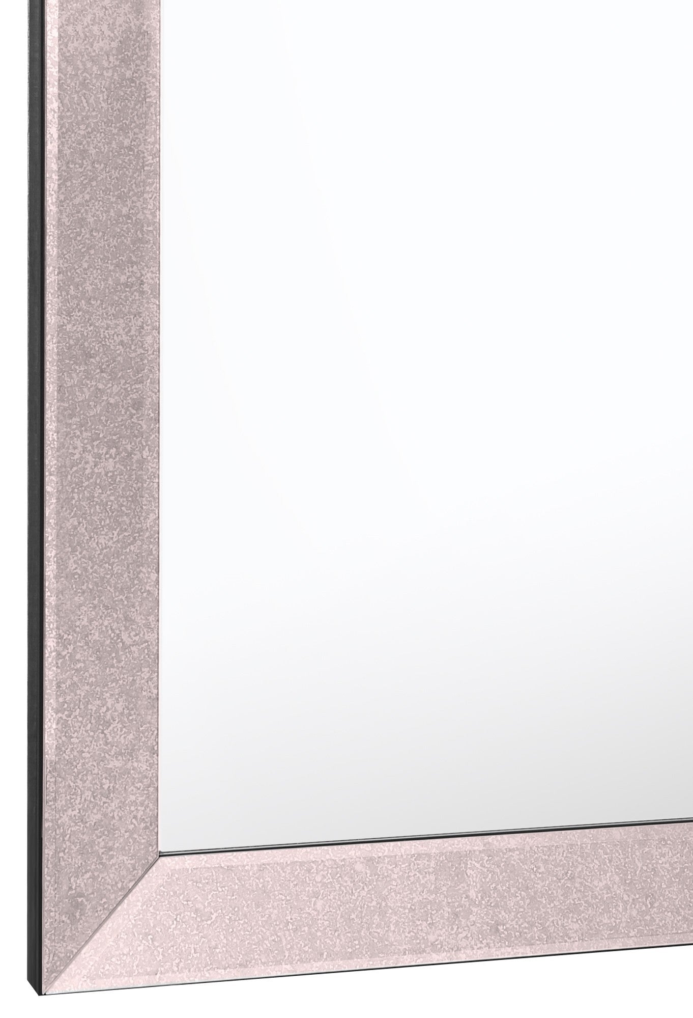 24" Gray Square Glass Framed Accent Mirror