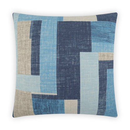 D.V. KAP HOME   24" x 24" Duplex Pillow - Blue Geometric, Modern    - 3966-B-2424