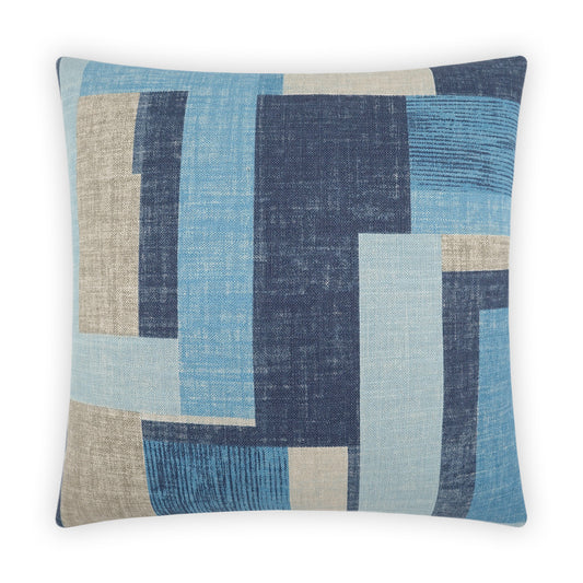 D.V. KAP HOME   24" x 24" Duplex Pillow - Blue Geometric, Modern    - 3966-B-2424