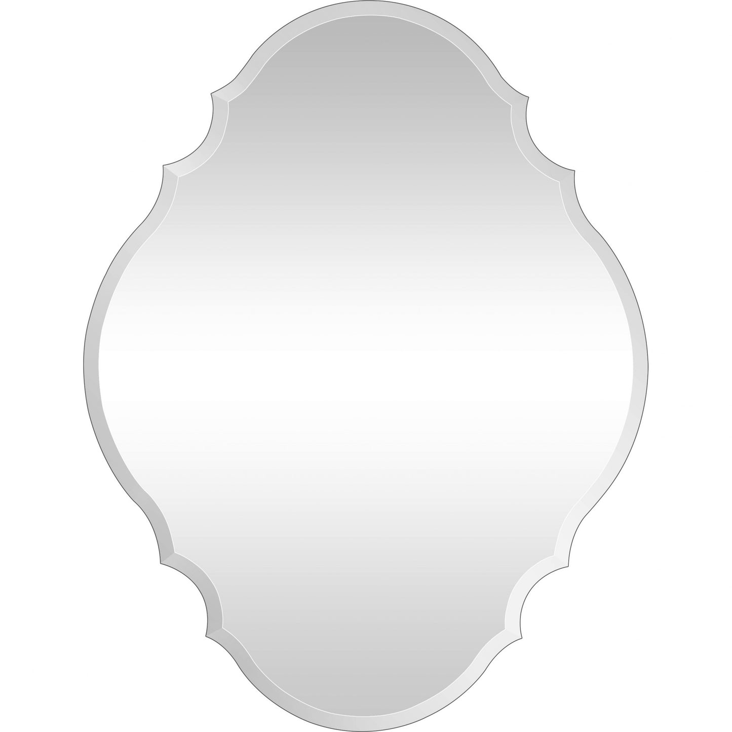 31" Silver Novelty Glass Framed Accent Mirror