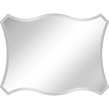 32" Silver Novelty Glass Framed Accent Mirror