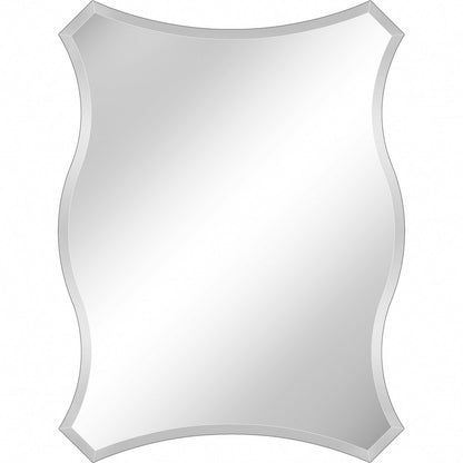 32" Silver Novelty Glass Framed Accent Mirror