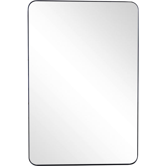 42" Black Metal Framed Accent Mirror