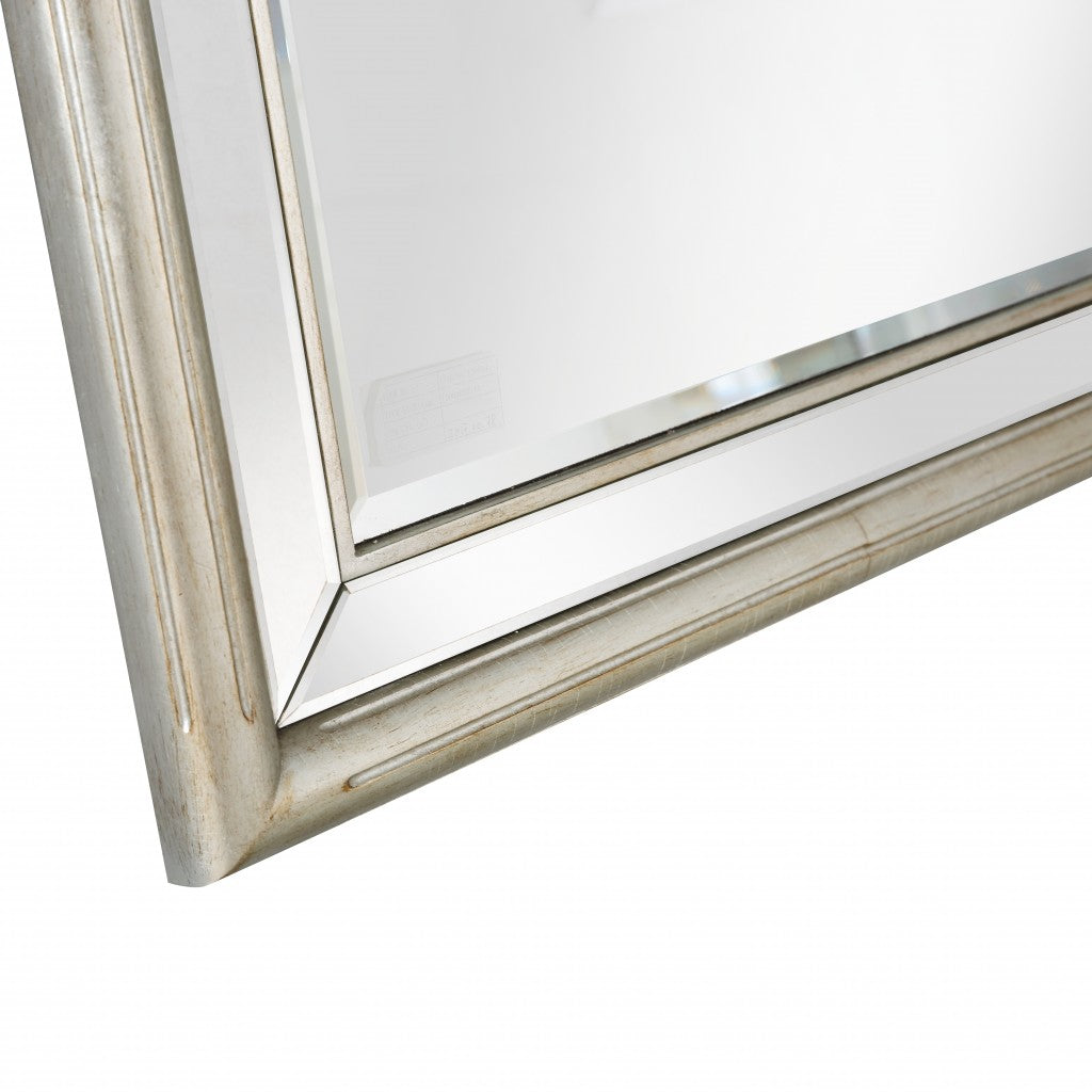 44" Silver Framed Accent Mirror