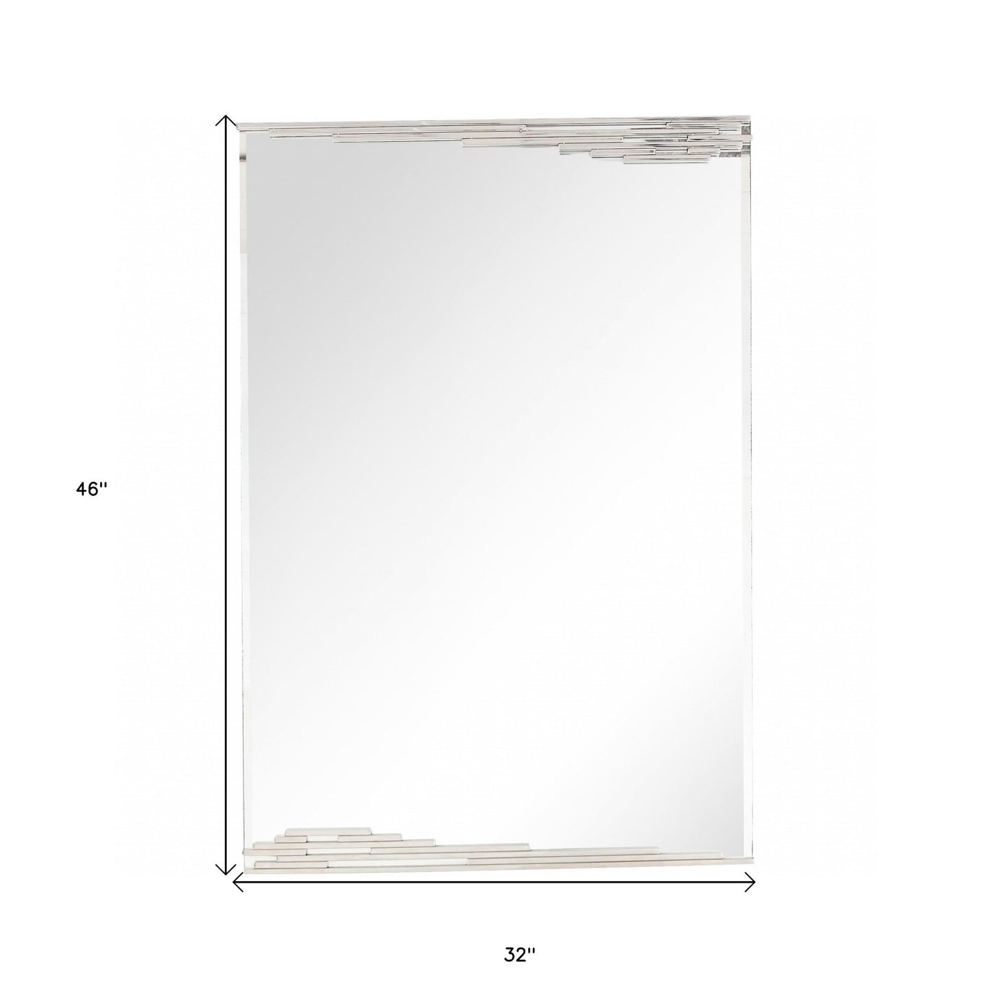 46" Silver Framed Accent Mirror