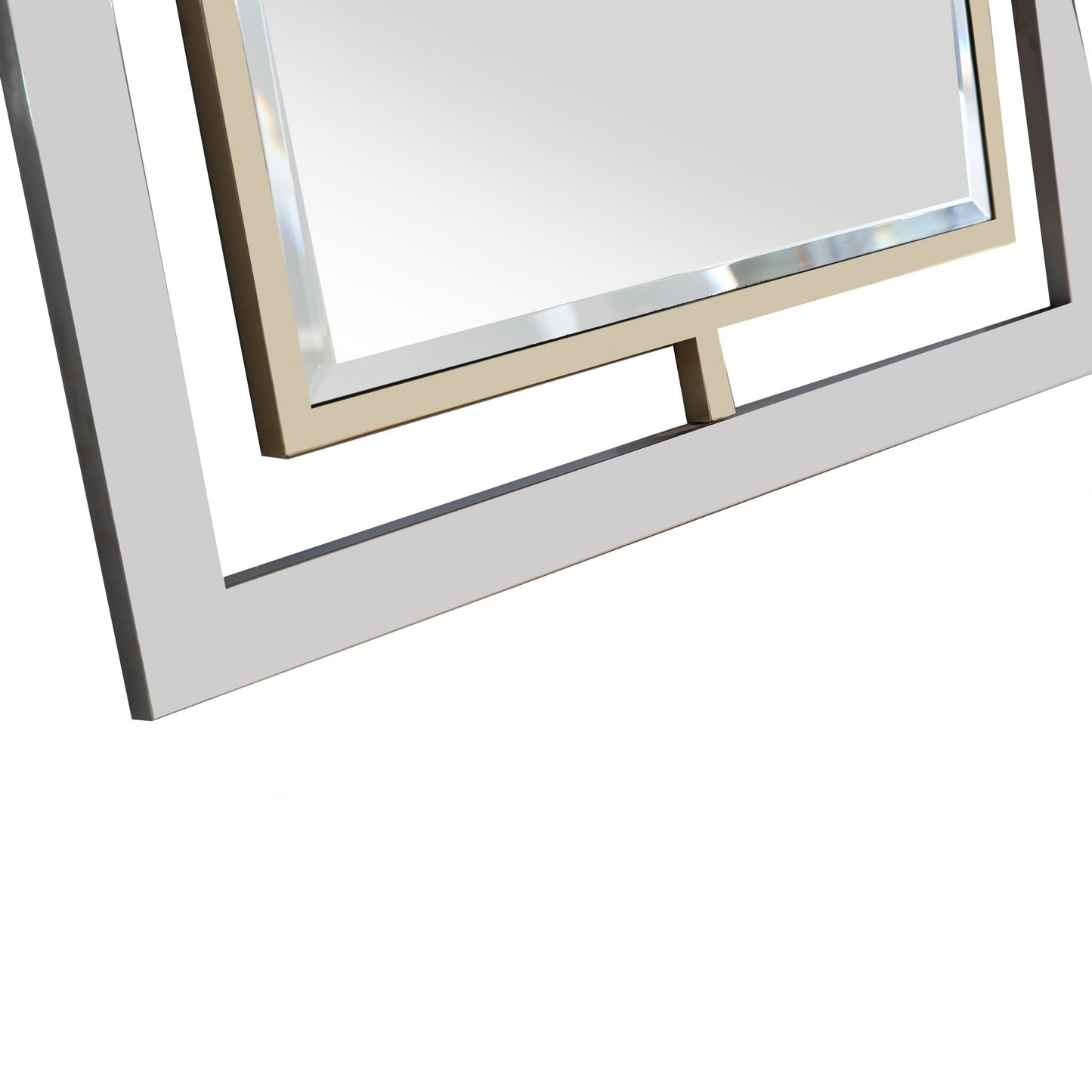 32" Gold Square Framed Accent Mirror