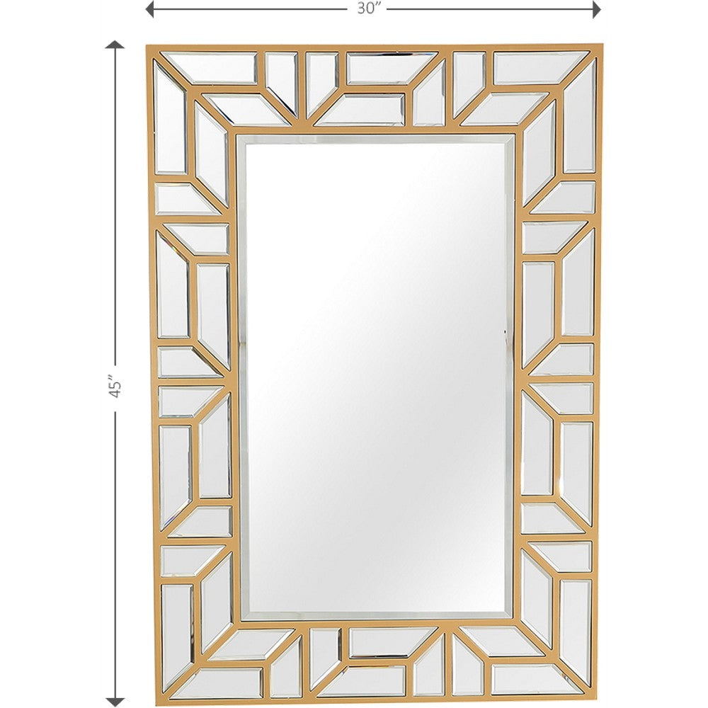 45" Gold Framed Accent Mirror