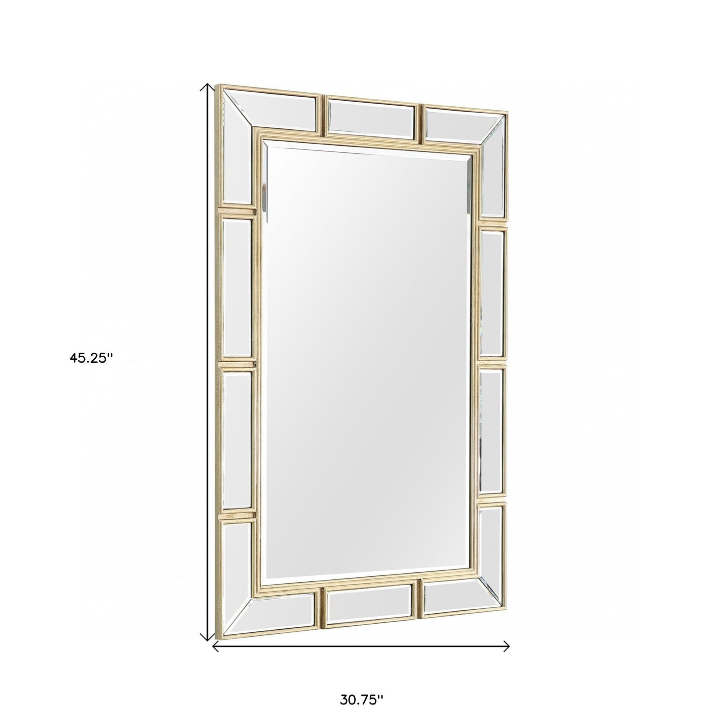 45" Silver Framed Accent Mirror