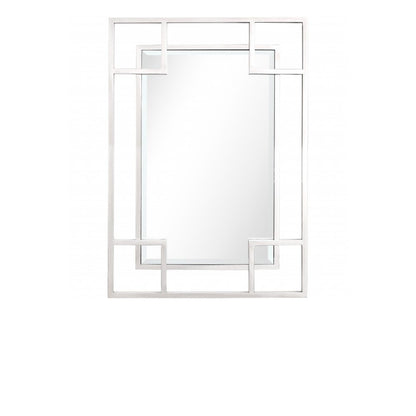 42" Silver Metal Framed Accent Mirror