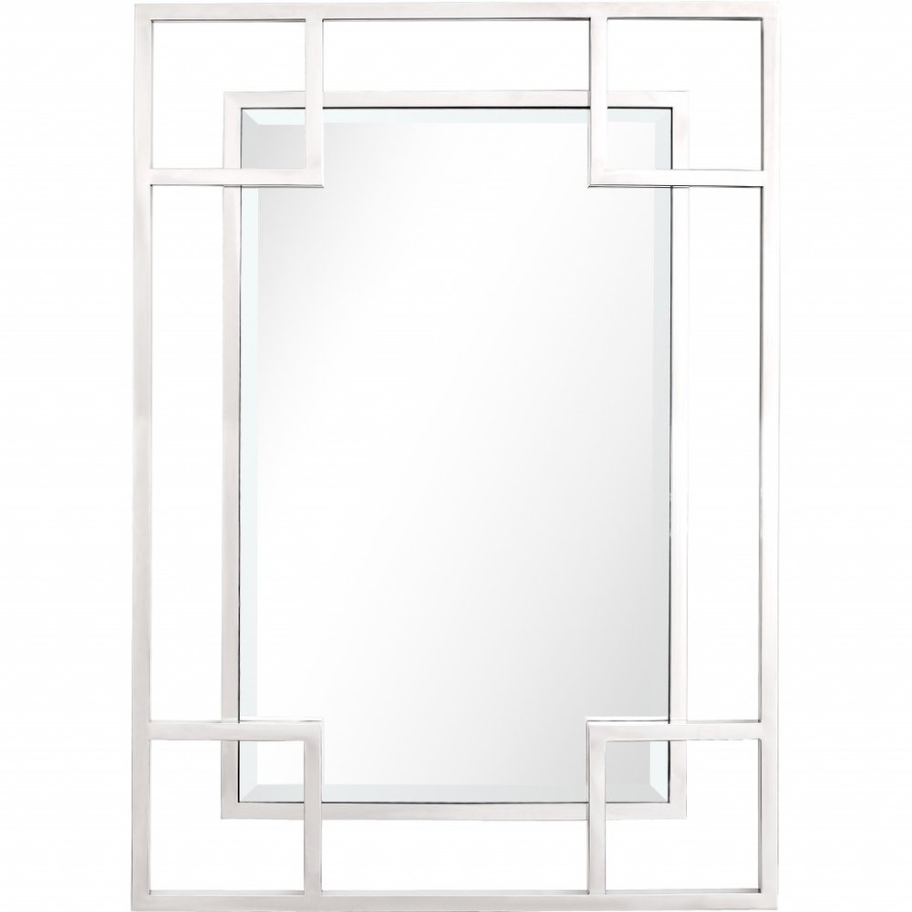42" Silver Metal Framed Accent Mirror