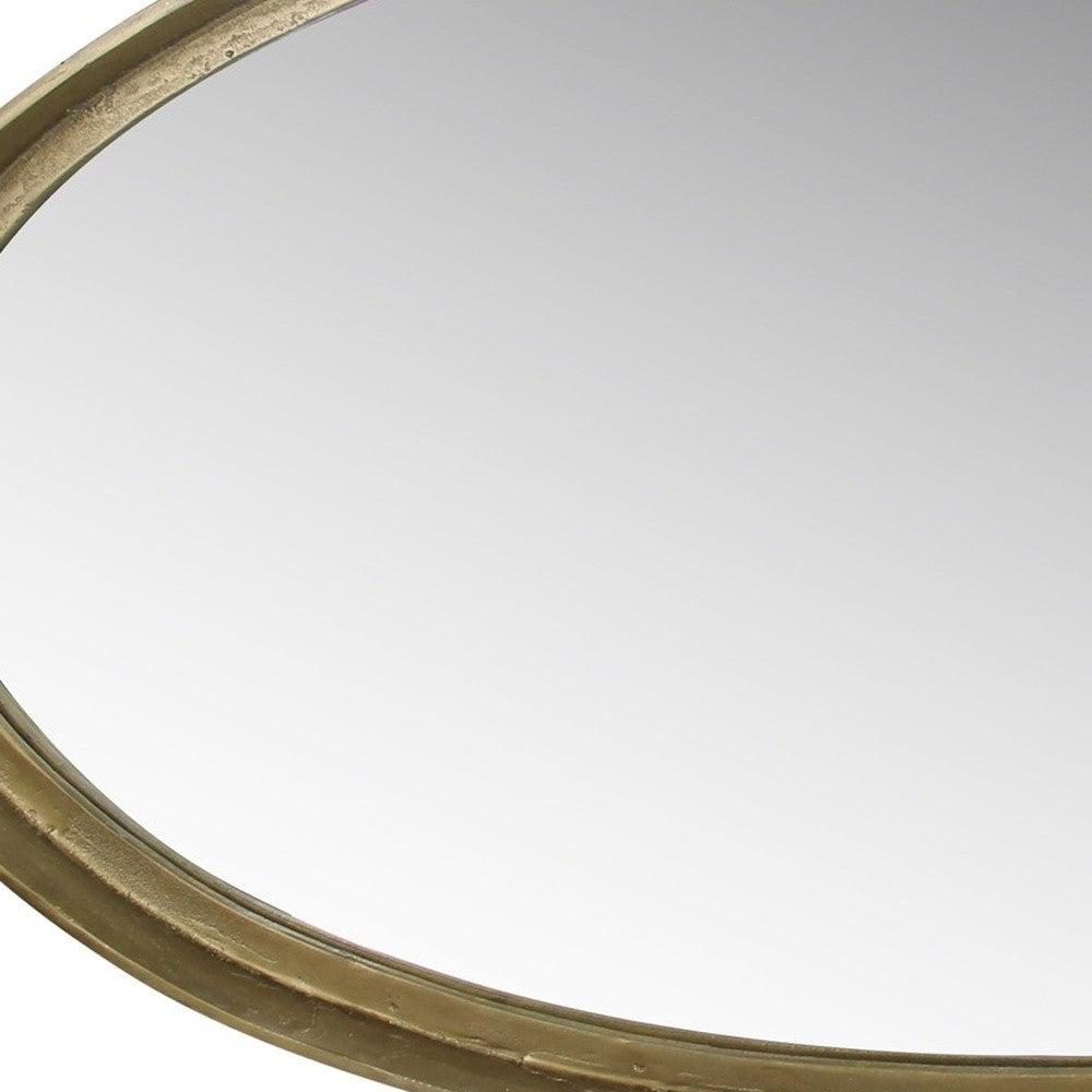 48" Gold Round Framed Accent Mirror