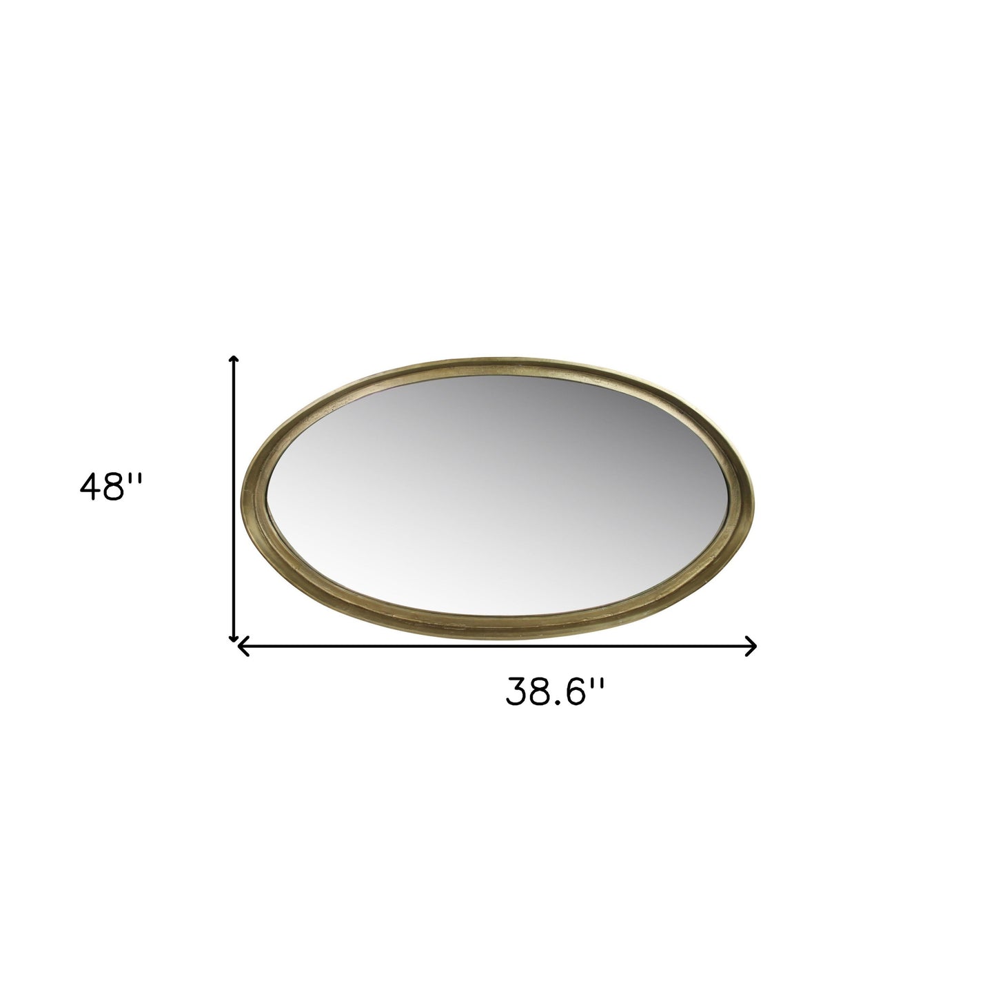 48" Gold Round Framed Accent Mirror