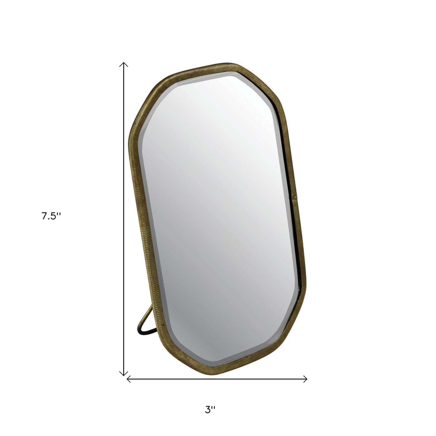 Gold Metal Octagonal Vanity Mirror