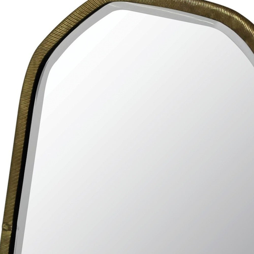 Gold Metal Octagonal Vanity Mirror