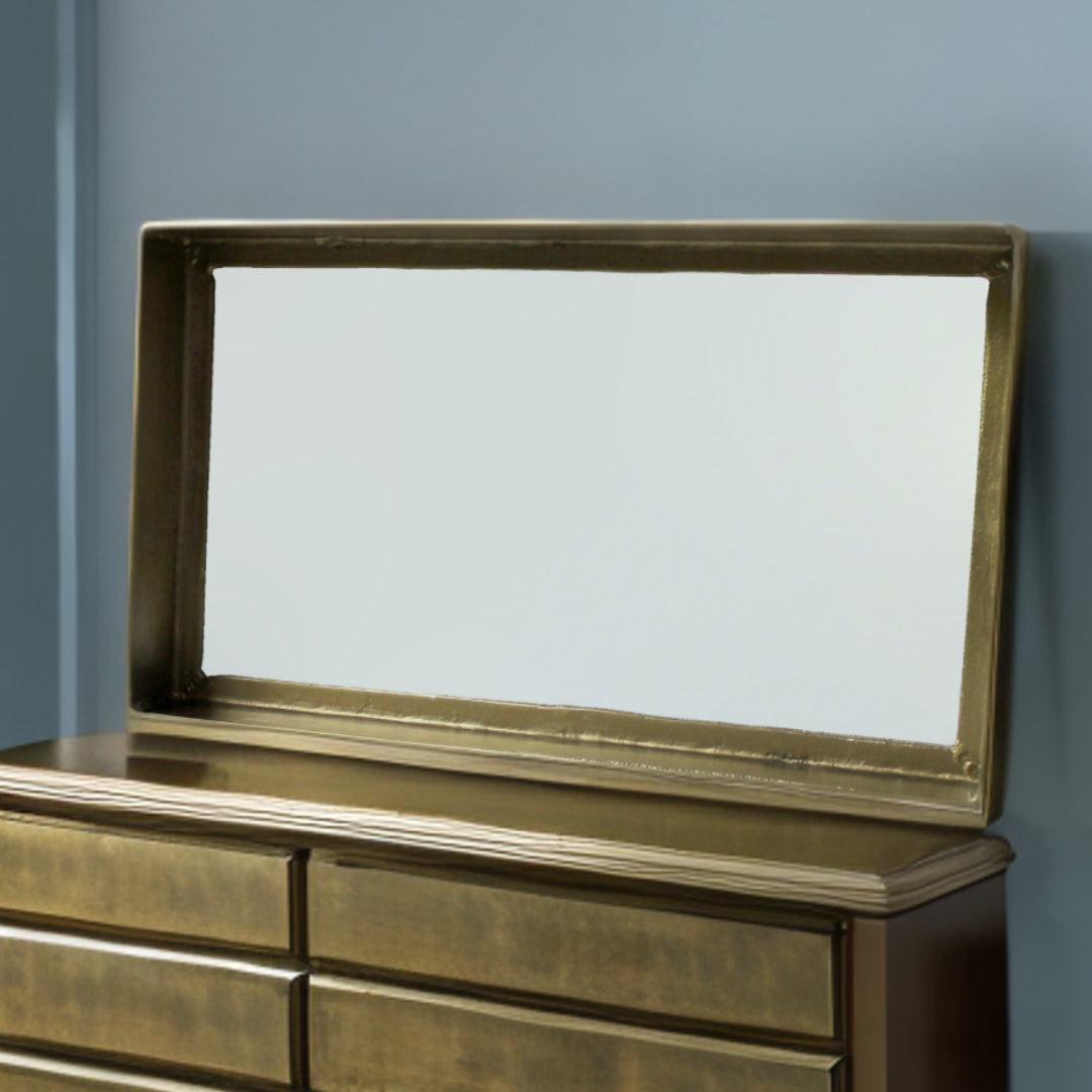 19" Gold Framed Accent Mirror